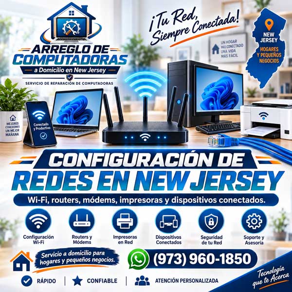Configuración de redes en New Jersey para casas y negocios