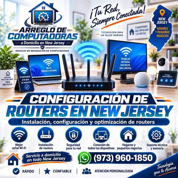 Configuración de routers en New Jersey para casas y negocios